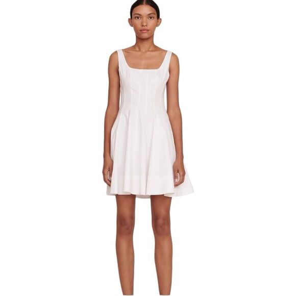 STAUD Dresses & Skirts - Staud White Mini Wells Dress Size 12